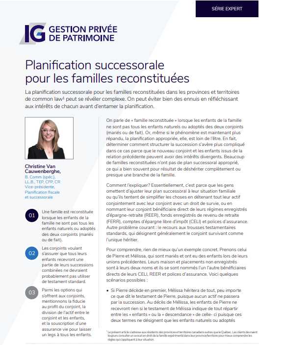 Whitepaper Planification successorale pour les familles reconstituées